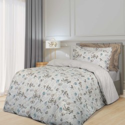 GREENWICH POLO CLUB SET DUVET COVER SINGLE 8829 BEIGE, BLUE