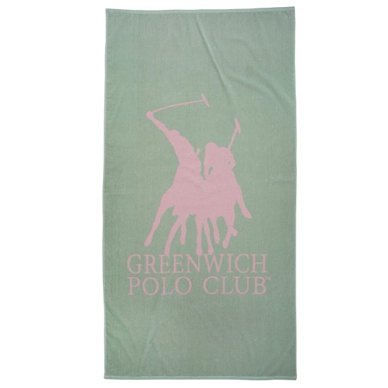 GREENWICH POLO CLUB BEACH TOWEL 90Χ170 3850 MINT, PINK