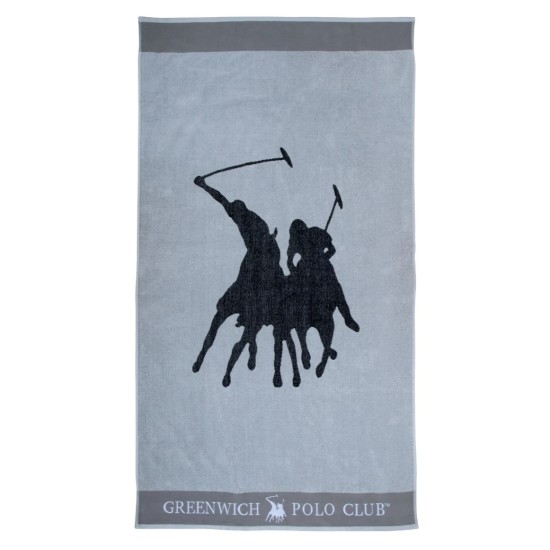 GREENWICH POLO CLUB BEACH TOWEL 90Χ170 3852 GRAY, BLACK