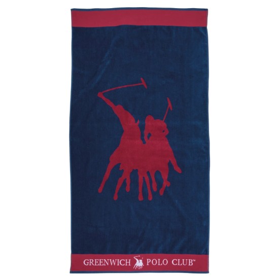 GREENWICH POLO CLUB BEACH TOWEL 90Χ170 3853 RED, BLUE