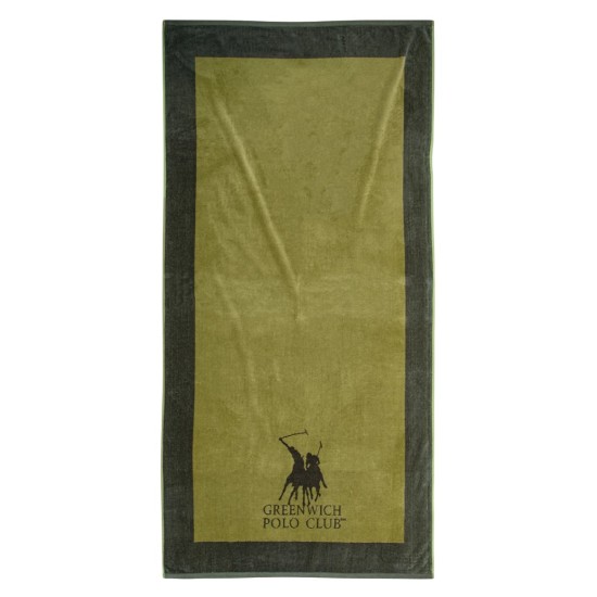 GREENWICH POLO CLUB BEACH TOWEL 90Χ180 3859 OLIVE, KHAKI