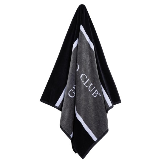 GREENWICH POLO CLUB BEACH TOWEL 90Χ180 3865 GRAY, WHITE, BLACK