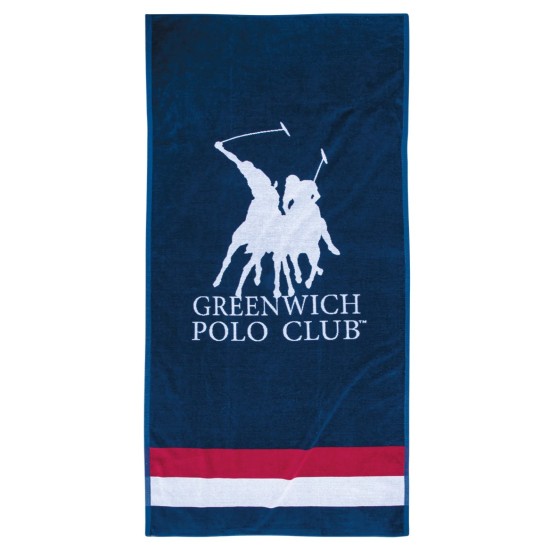 GREENWICH POLO CLUB BEACH TOWEL 90Χ180 3866 RED, WHITE, BLUE