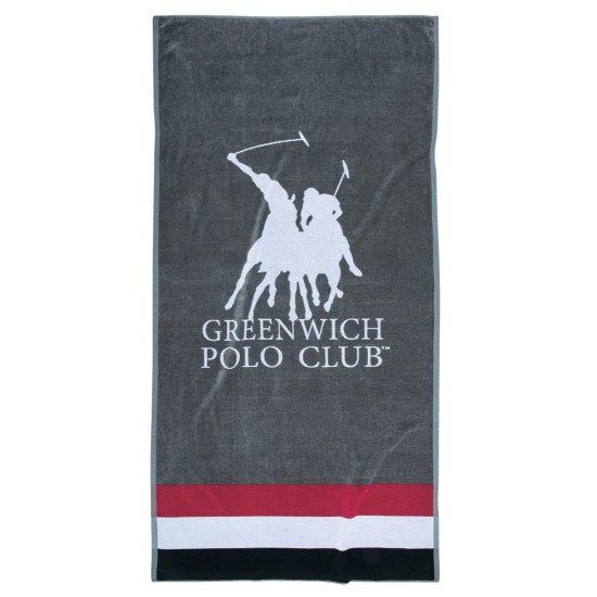 GREENWICH POLO CLUB ΠΕΤΣΕΤΑ ΘΑΛΑΣΣΗΣ 90Χ180 3867 ΓΚΡΙ, ΚΟΚΚΙΝΟ, ΛΕΥΚΟ