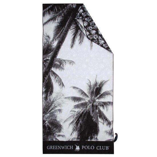 GREENWICH POLO CLUB BEACH TOWEL 80Χ170 3875 WHITE, BLACK