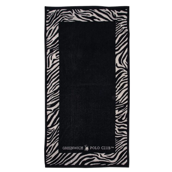 GREENWICH POLO CLUB BEACH TOWEL 90Χ170 3884 WHITE, BLACK