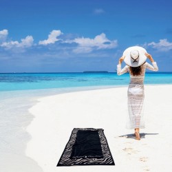 GREENWICH POLO CLUB BEACH TOWEL 90Χ170 3884 WHITE, BLACK