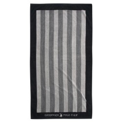 GREENWICH POLO CLUB BEACH TOWEL 90Χ170 3886 OFF WHITE, BLACK