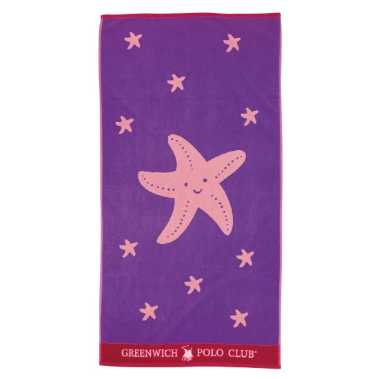GREENWICH POLO CLUB BEACH TOWEL 70Χ140 3898 RED, PURPLE, PINK