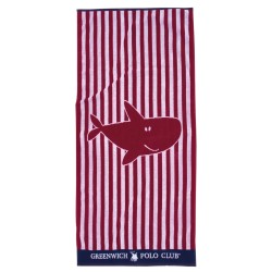 GREENWICH POLO CLUB BEACH TOWEL 70Χ140 3901 RED, WHITE, BLUE