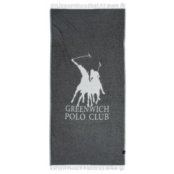 GREENWICH POLO CLUB BEACH TOWEL 85Χ170 3905 IVORY, BLACK