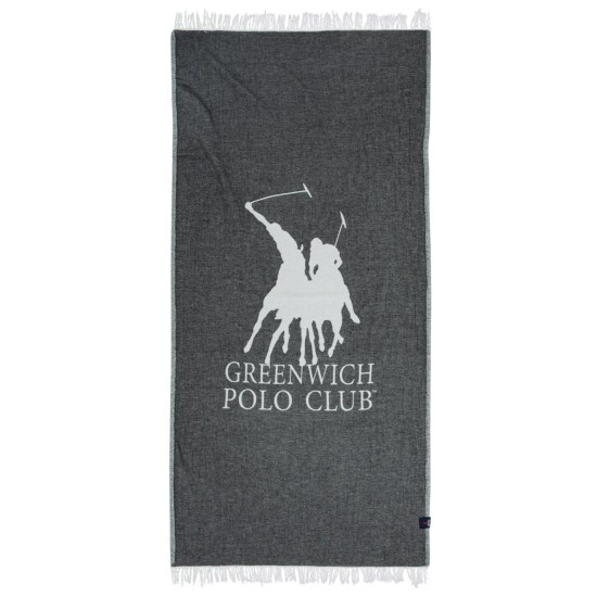GREENWICH POLO CLUB BEACH TOWEL 85Χ170 3905 IVORY, BLACK