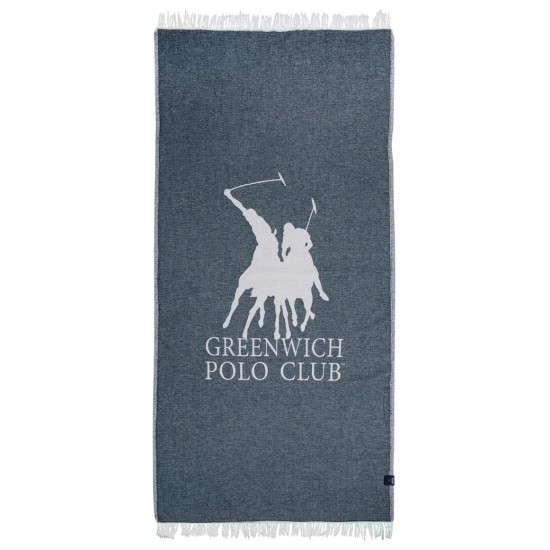 GREENWICH POLO CLUB BEACH TOWEL 85Χ170 3907 IVORY, BLUE