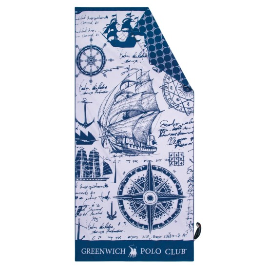 GREENWICH POLO CLUB BEACH TOWEL 80Χ170 3909 BLUE, TWINE