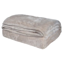DAS HOME BLANKET VELOUR QUEEN 1345 BEIGE