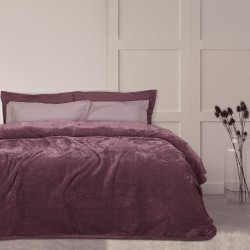 DAS HOME BLANKET VELOUR QUEEN 1347 POMEGRANATE