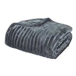 DAS HOME BLANKET VELOUR QUEEN 1349 GRAPHITE