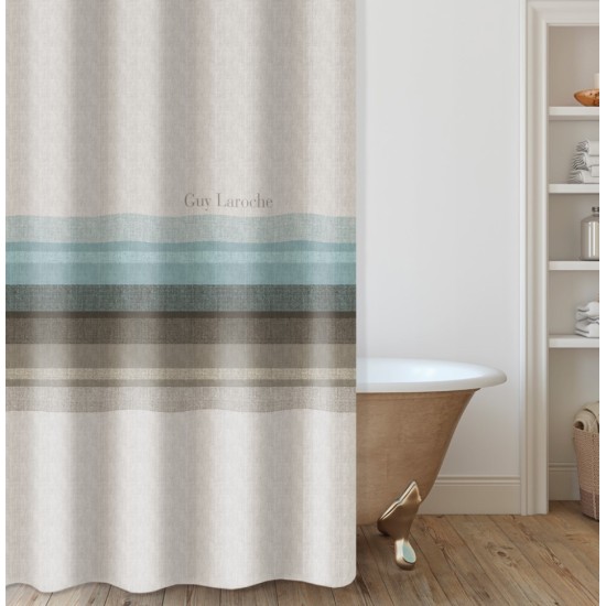 Fuzzy Natural Bathroom Curtain 240x185