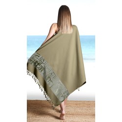 GUY LAROCHE BEACH TOWEL PESTEMAL 12 KHAKI 90X170 GUY LAROCHE BEACH TOWEL PESTEMAL 12 KHAKI 90X170