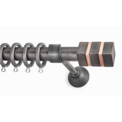 Anartisi Metal Curtain Rod Ammos Φ25 Bronzed Nickel / Copper