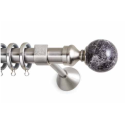 Anartisi Metal Curtain Rod LITHOS Φ25 Nickel Satined / Granite 