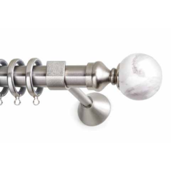 Anartisi Metal Curtain Rod LITHOS Φ25 Nickel Satined / Statuario