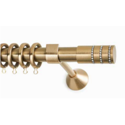 Anartisi Metal Curtain Rod Rigoto Strass Φ25 Oro Mat