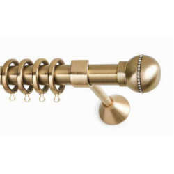Anartisi Metal Curtain Rod Roma  Strass Φ25 Oro Mat