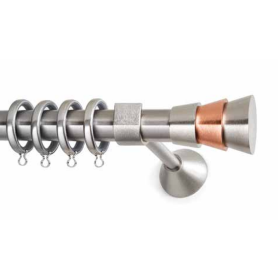 Anartisi Metal Curtain Rod  Triplo Φ25  Nickel Satined / Copper