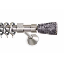 Anartisi Metal Curtain Rod IONIC Φ25 Nickel Satined / Granite