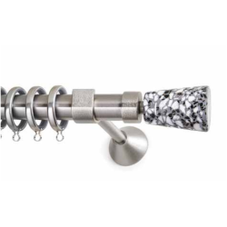 Anartisi Metal Curtain Rod IONIC Φ25 Nickel Satined / Gray Mosaic