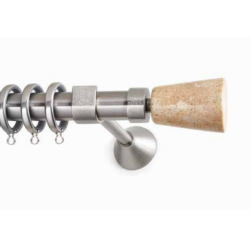 Anartisi Metal Curtain Rod IONIC Φ25 Nickel Satined / Honey