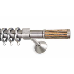 Anartisi Metal Curtain Rod IOS Φ25 Nickel Satined / Gray Mat