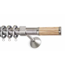 Anartisi Metal Curtain Rod IOS Φ25 Nickel Satined / Nature Mat