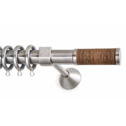Anartisi Metal Curtain Rod IOS Φ25 Nickel Satined / Wenge Mat