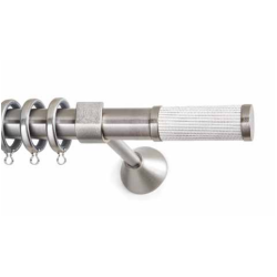 Anartisi Metal Curtain Rod IOS Φ25 Nickel Satined / White Mat