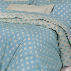 GREENWICH POLO CLUB  DUVET COVER SET KING 2143 LIGHT BLUE, OFF WHITE