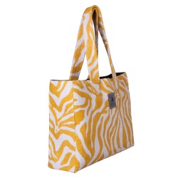 GREENWICH POLO CLUB BEACH BAG 50Χ38 3741 WHITE, OCHER