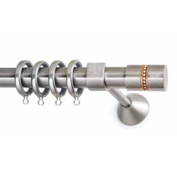 Anartisi Μεταλλικό Κουρτινόξυλο S10 Φ25 Νικελ Σατινε / Χαλκός