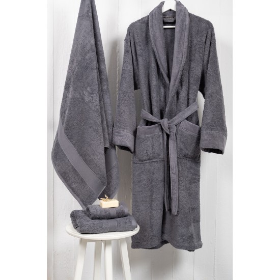 Naf Naf Bonjour Bathrobes - Dk Grey Naf Naf Bonjour Bathrobes - Dk Grey