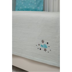 BIOKARPET Naf Naf Little Hello Star 304 - Blue baby pique blanket