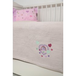 BIOKARPET Naf Naf Little Hearts 302 - Lila baby pique blanket