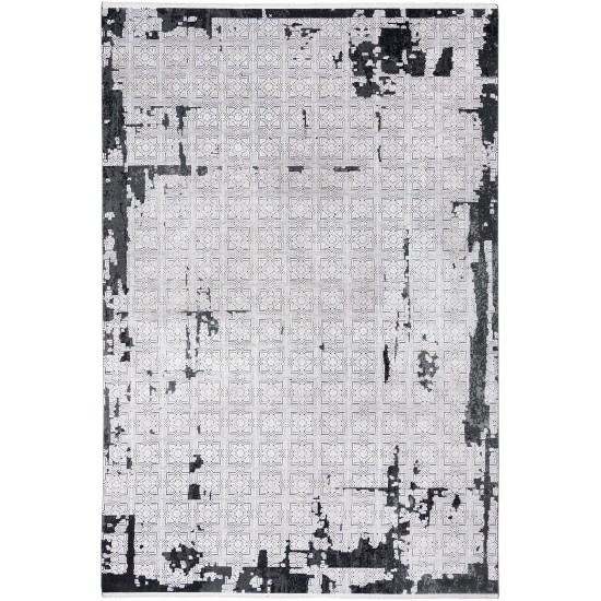 Modern machine carpet BIOKARPET Chagall 7564A - S. Anthracite White