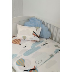 ΒΙΟΚΑΡΠΕΤ Naf Naf Little Ballons 305 - White Grey Σεντόνια σετ ΒΙΟΚΑΡΠΕΤ Naf Naf Little Ballons 305 - White Grey Σεντόνια σετ