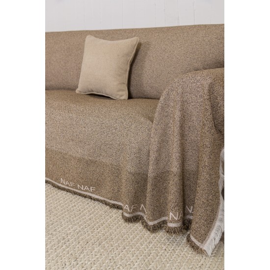 Naf Naf SOFA THROW Crown Pampa 3 - Dark Beige