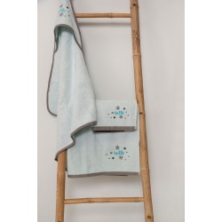 ΒΙΟΚΑΡΠΕΤ Naf Naf Little Hello Star 304 - Blue βρεφικό μπουρνούζι
