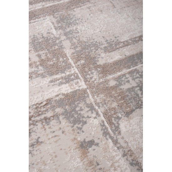 Modern machine carpet BIOKARPET Lisboa D194T - White SH D Grey
