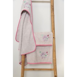 ΒΙΟΚΑΡΠΕΤ Naf Naf Little Hearts 302 - Lila βρεφικό μπουρνούζι
