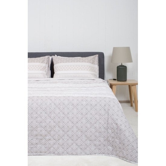 HOME Nordic 856 Lampeter Grey Bedspread
