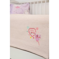 BIOKARPET Naf Naf Little Fairies 303 - Pink Cream Baby pique blanket